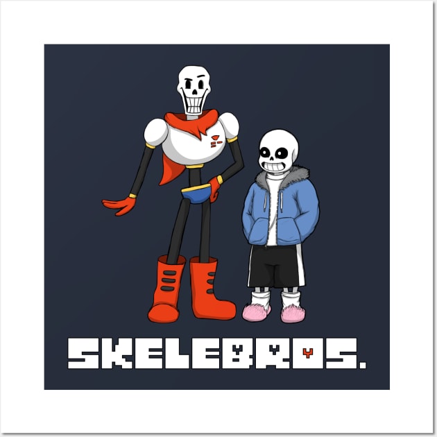 Undertale Skelebros Sans and Papyrus Wall Art by halegrafx